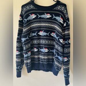 St. John's Bay Christmas Shark Crewneck Sweater